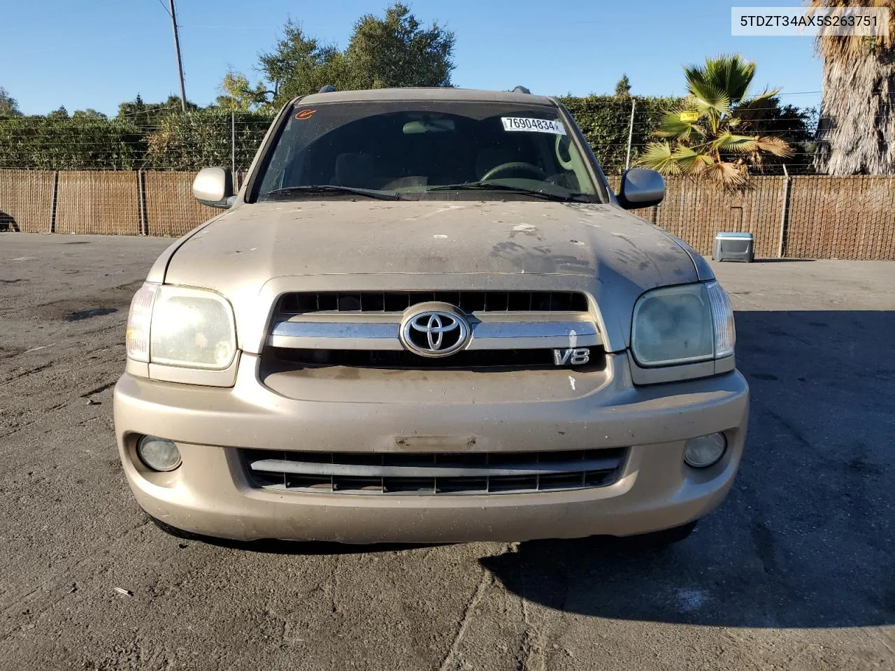 2005 Toyota Sequoia Sr5 VIN: 5TDZT34AX5S263751 Lot: 76904834