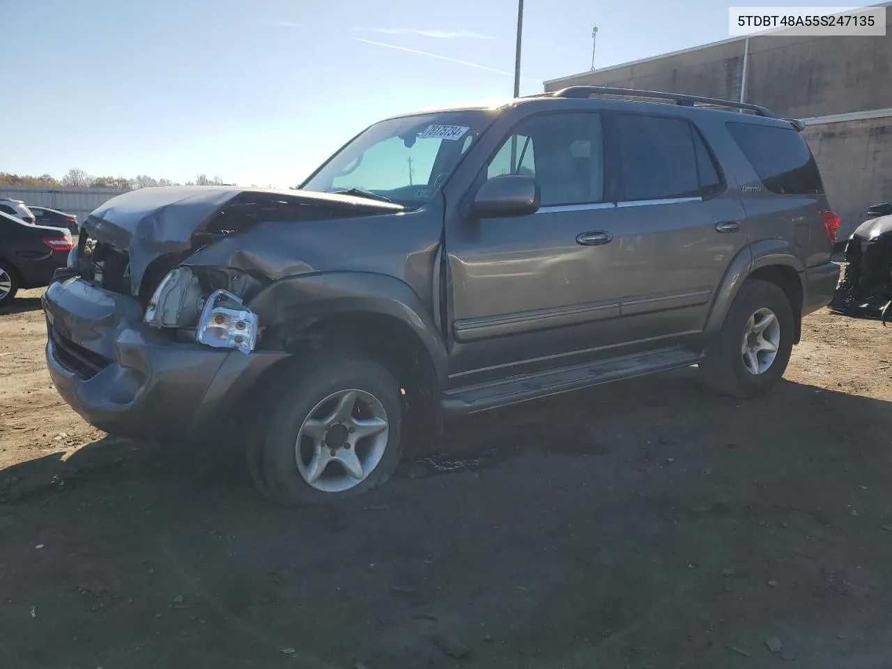 2005 Toyota Sequoia Limited VIN: 5TDBT48A55S247135 Lot: 78175734