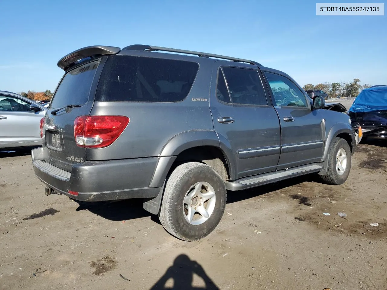 2005 Toyota Sequoia Limited VIN: 5TDBT48A55S247135 Lot: 78175734