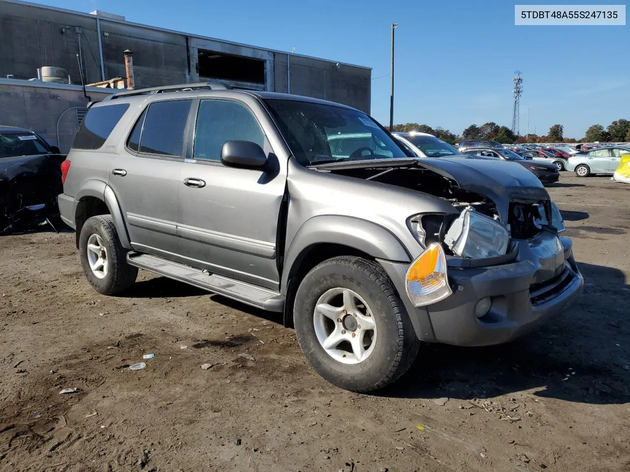 2005 Toyota Sequoia Limited VIN: 5TDBT48A55S247135 Lot: 78175734