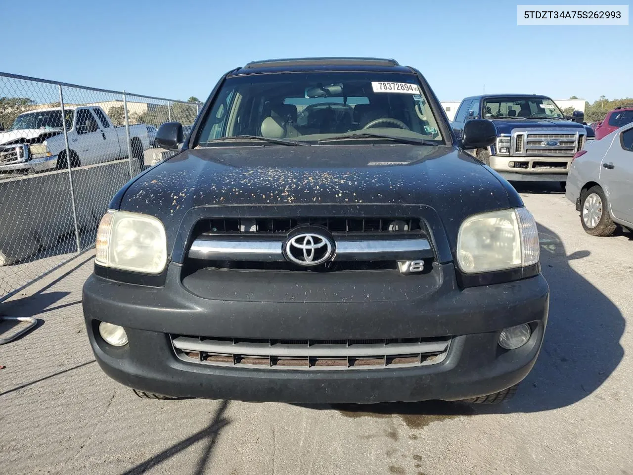 2005 Toyota Sequoia Sr5 VIN: 5TDZT34A75S262993 Lot: 78372894