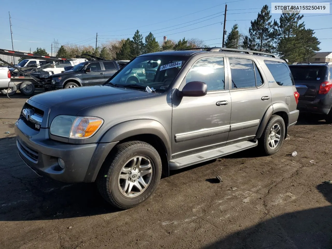 2005 Toyota Sequoia Limited VIN: 5TDBT48A15S250419 Lot: 80718884