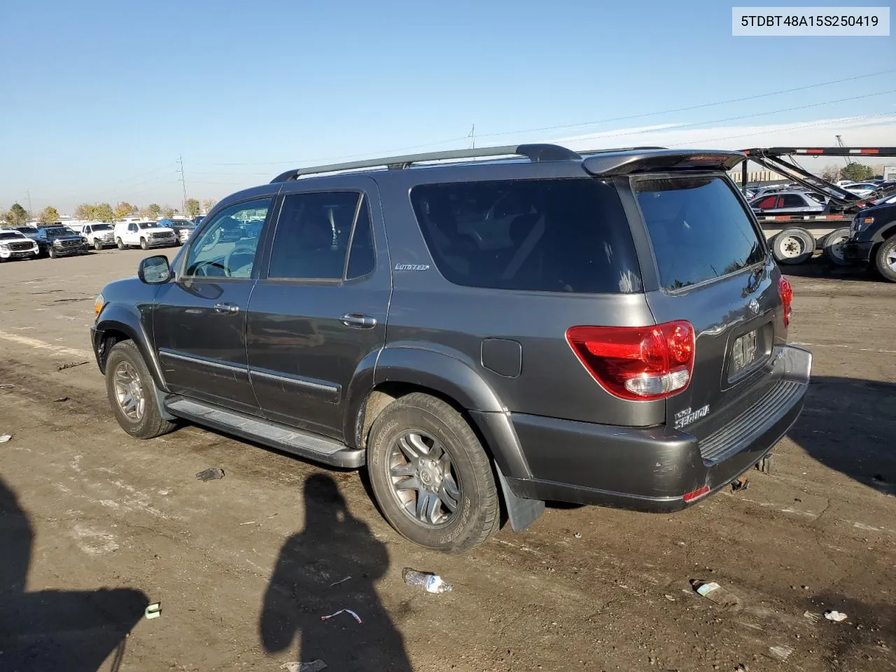 2005 Toyota Sequoia Limited VIN: 5TDBT48A15S250419 Lot: 80718884