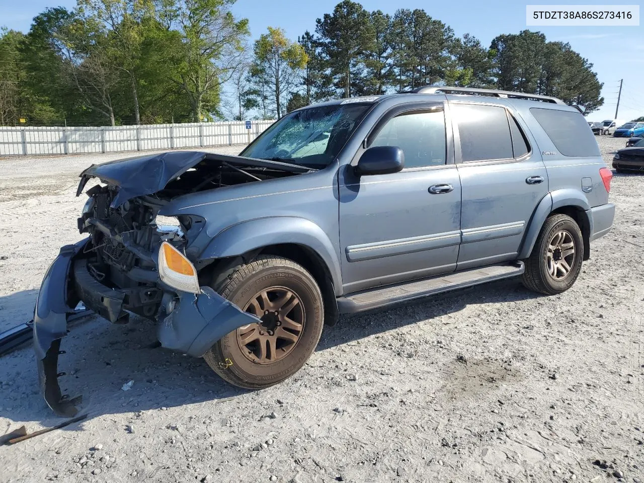 2006 Toyota Sequoia Limited VIN: 5TDZT38A86S273416 Lot: 50774924