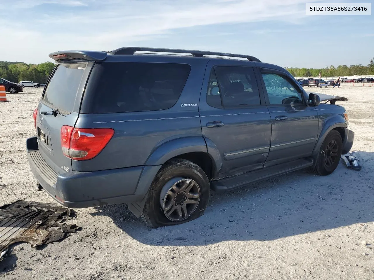 2006 Toyota Sequoia Limited VIN: 5TDZT38A86S273416 Lot: 50774924