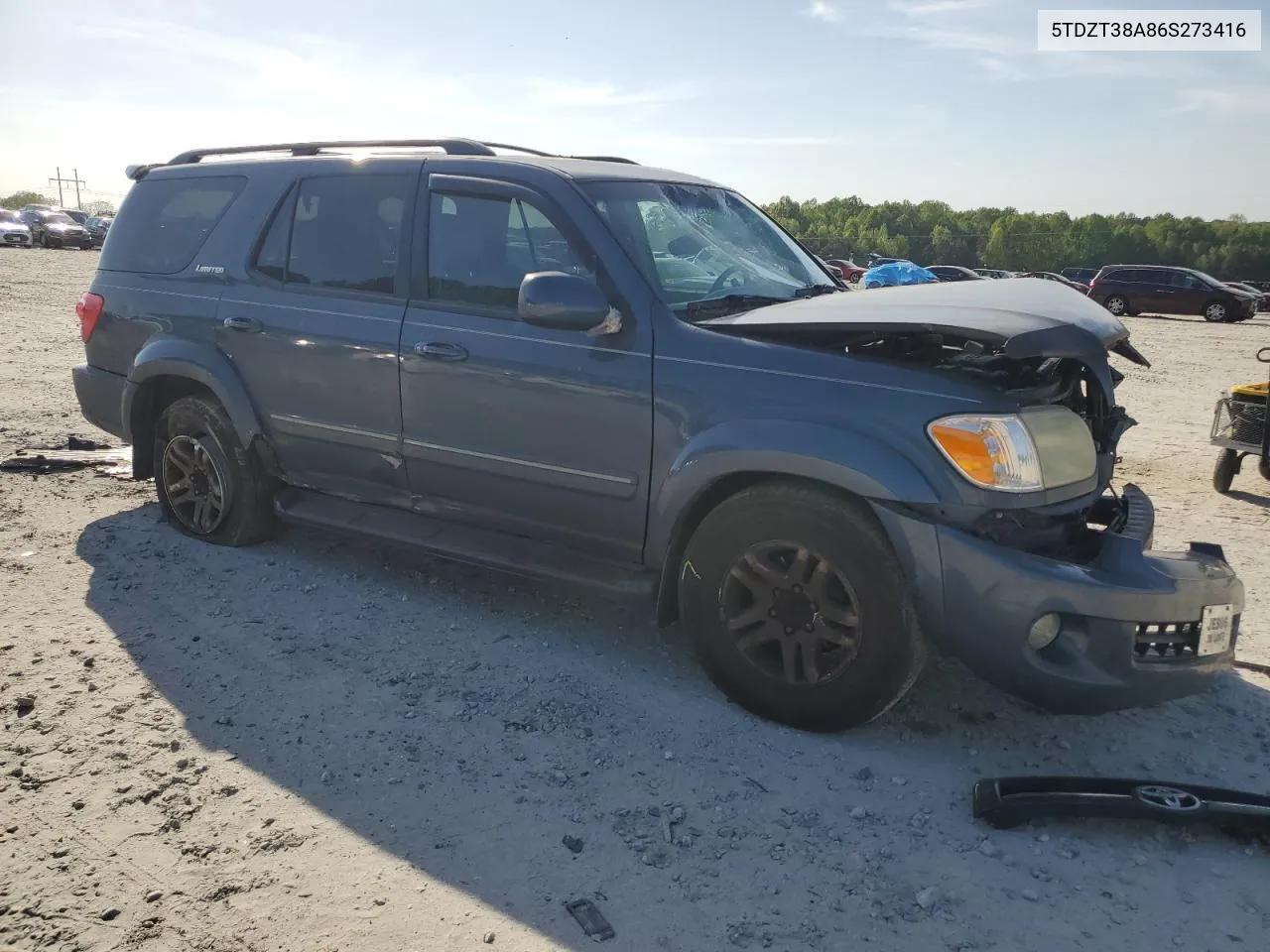 2006 Toyota Sequoia Limited VIN: 5TDZT38A86S273416 Lot: 50774924