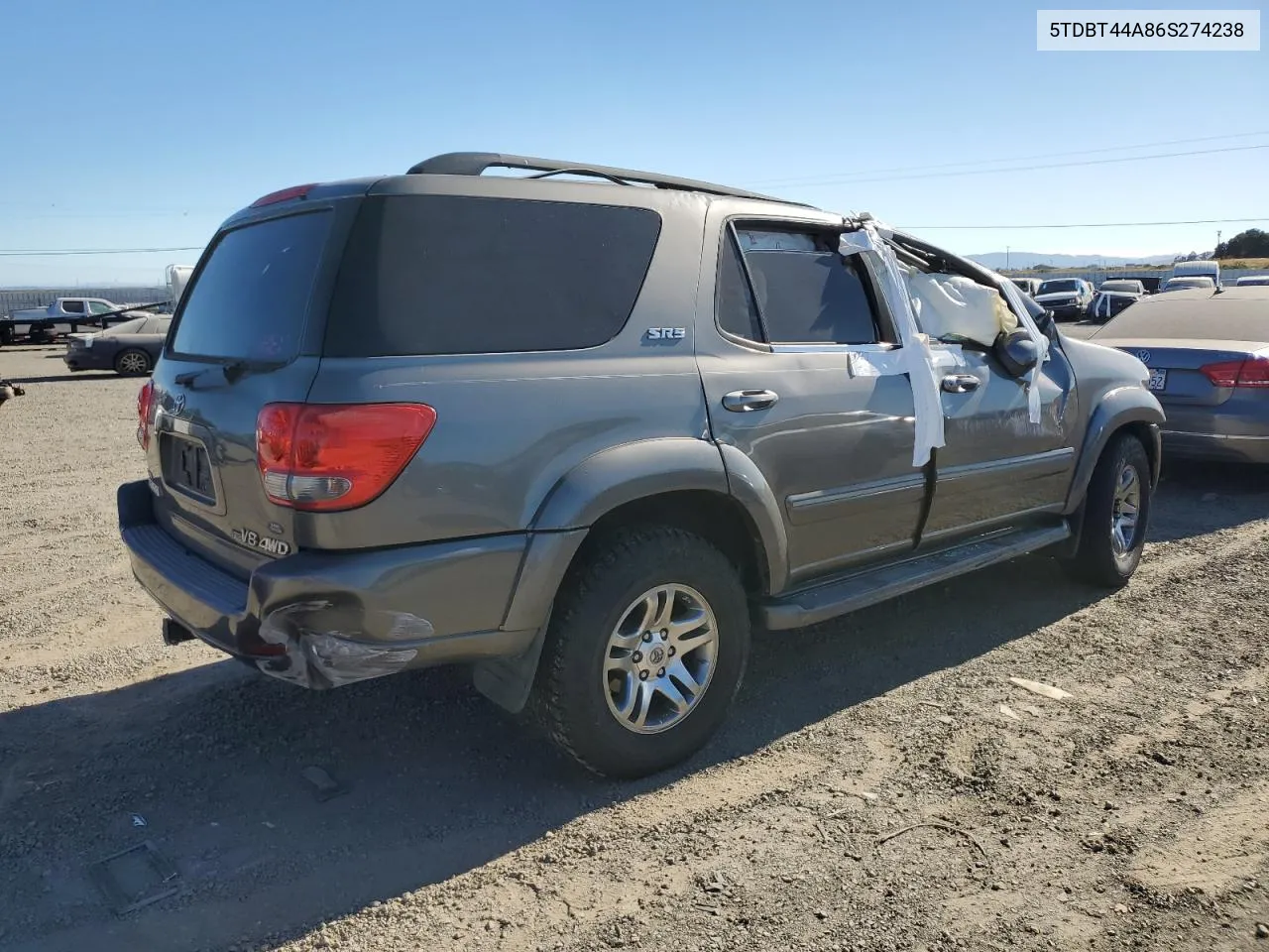 2006 Toyota Sequoia Sr5 VIN: 5TDBT44A86S274238 Lot: 65448994