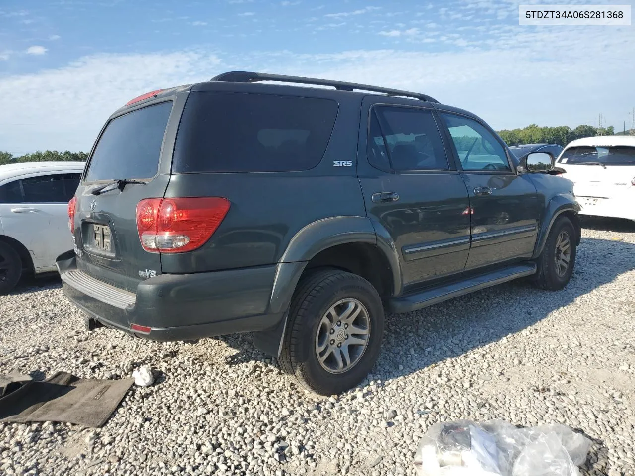 2006 Toyota Sequoia Sr5 VIN: 5TDZT34A06S281368 Lot: 66539714