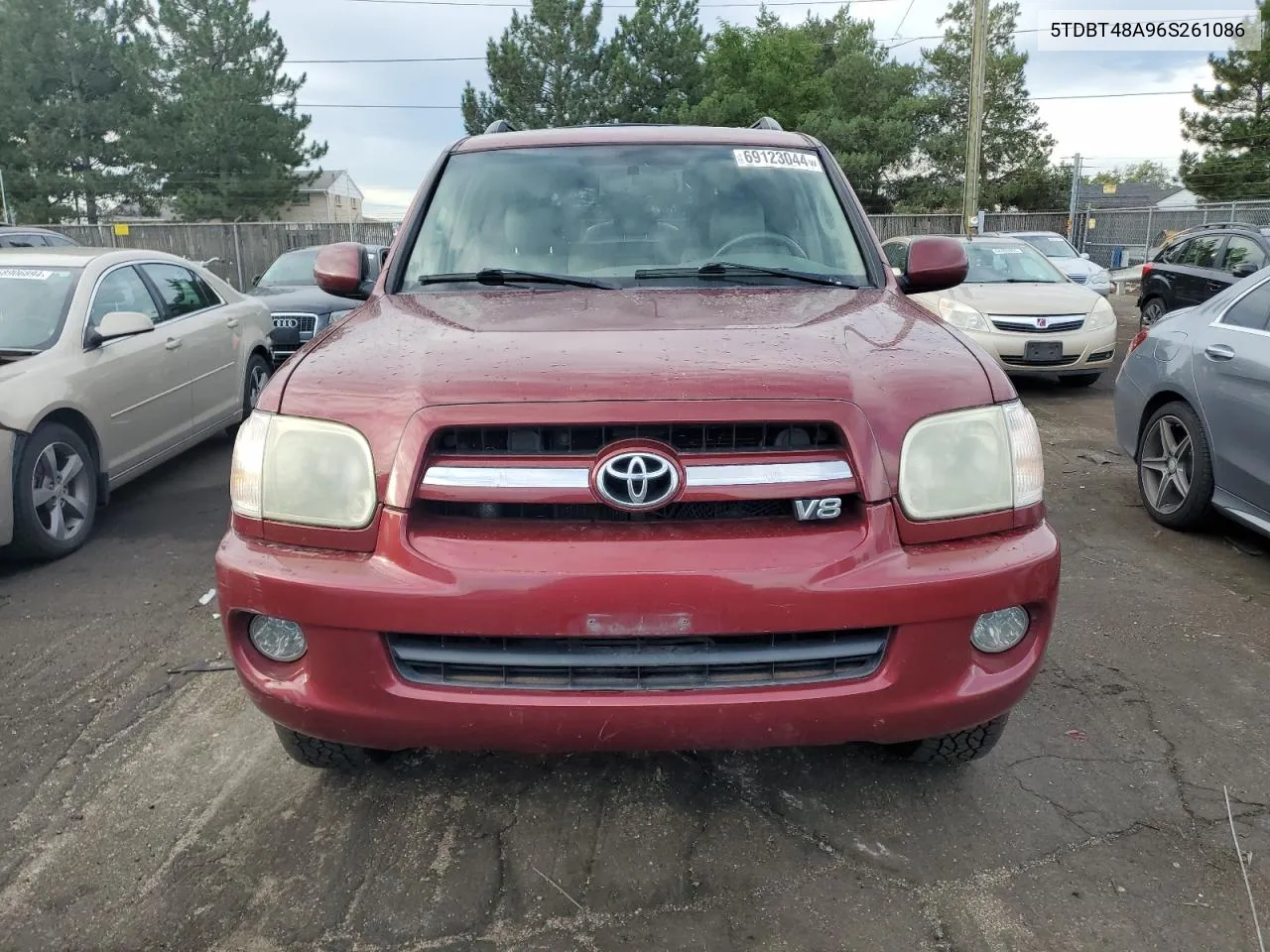 2006 Toyota Sequoia Limited VIN: 5TDBT48A96S261086 Lot: 69123044