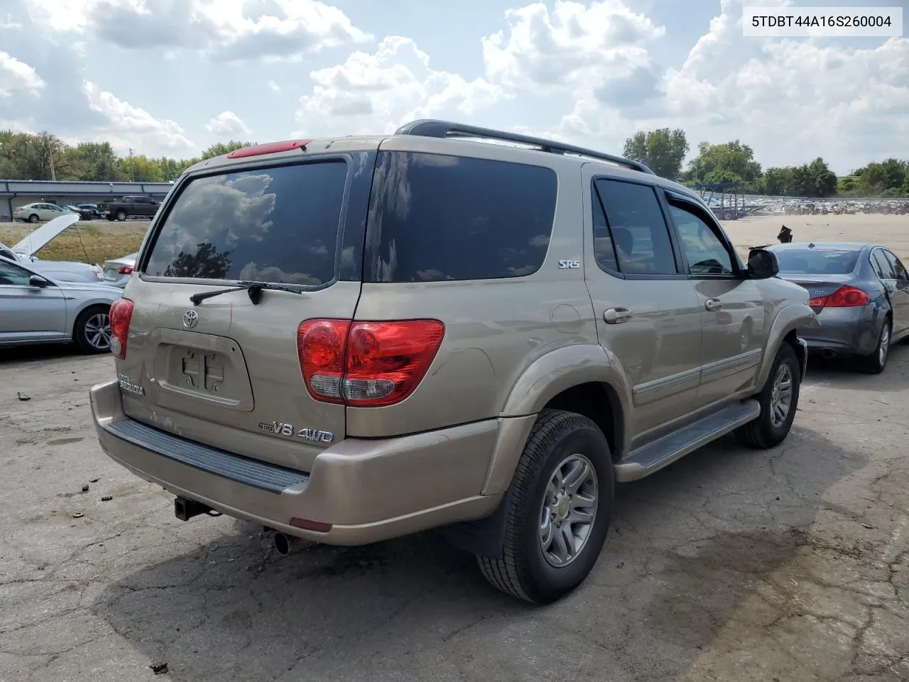 2006 Toyota Sequoia Sr5 VIN: 5TDBT44A16S260004 Lot: 69419634