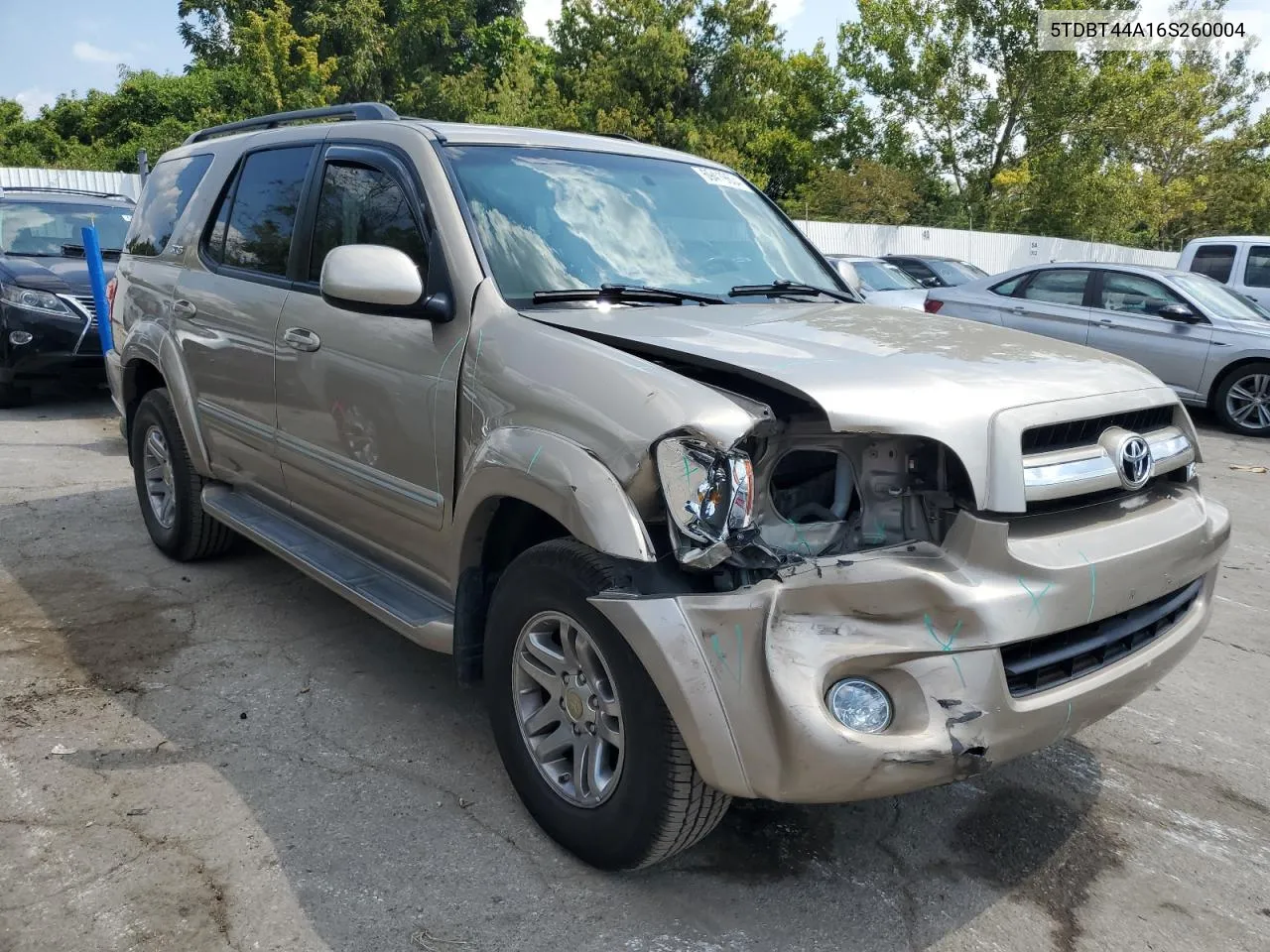 2006 Toyota Sequoia Sr5 VIN: 5TDBT44A16S260004 Lot: 69419634