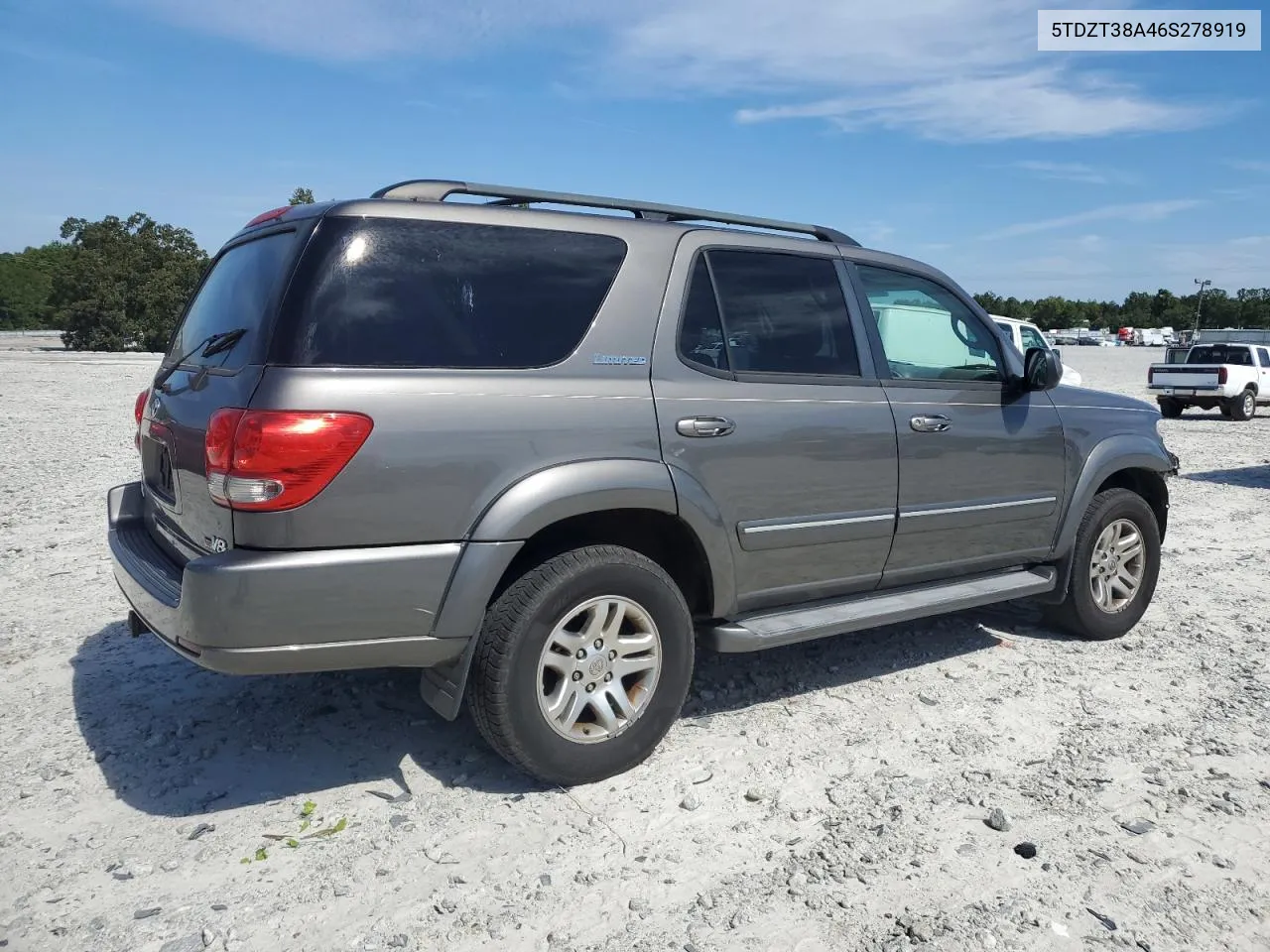 2006 Toyota Sequoia Limited VIN: 5TDZT38A46S278919 Lot: 69523894