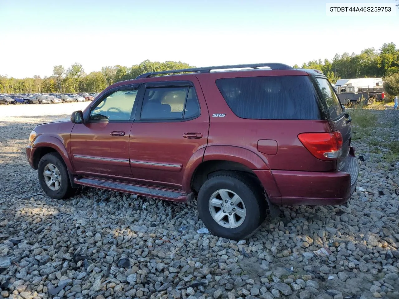 5TDBT44A46S259753 2006 Toyota Sequoia Sr5