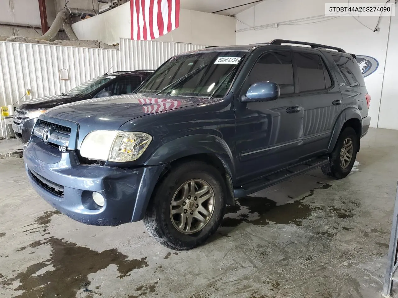 2006 Toyota Sequoia Sr5 VIN: 5TDBT44A26S274090 Lot: 69904334