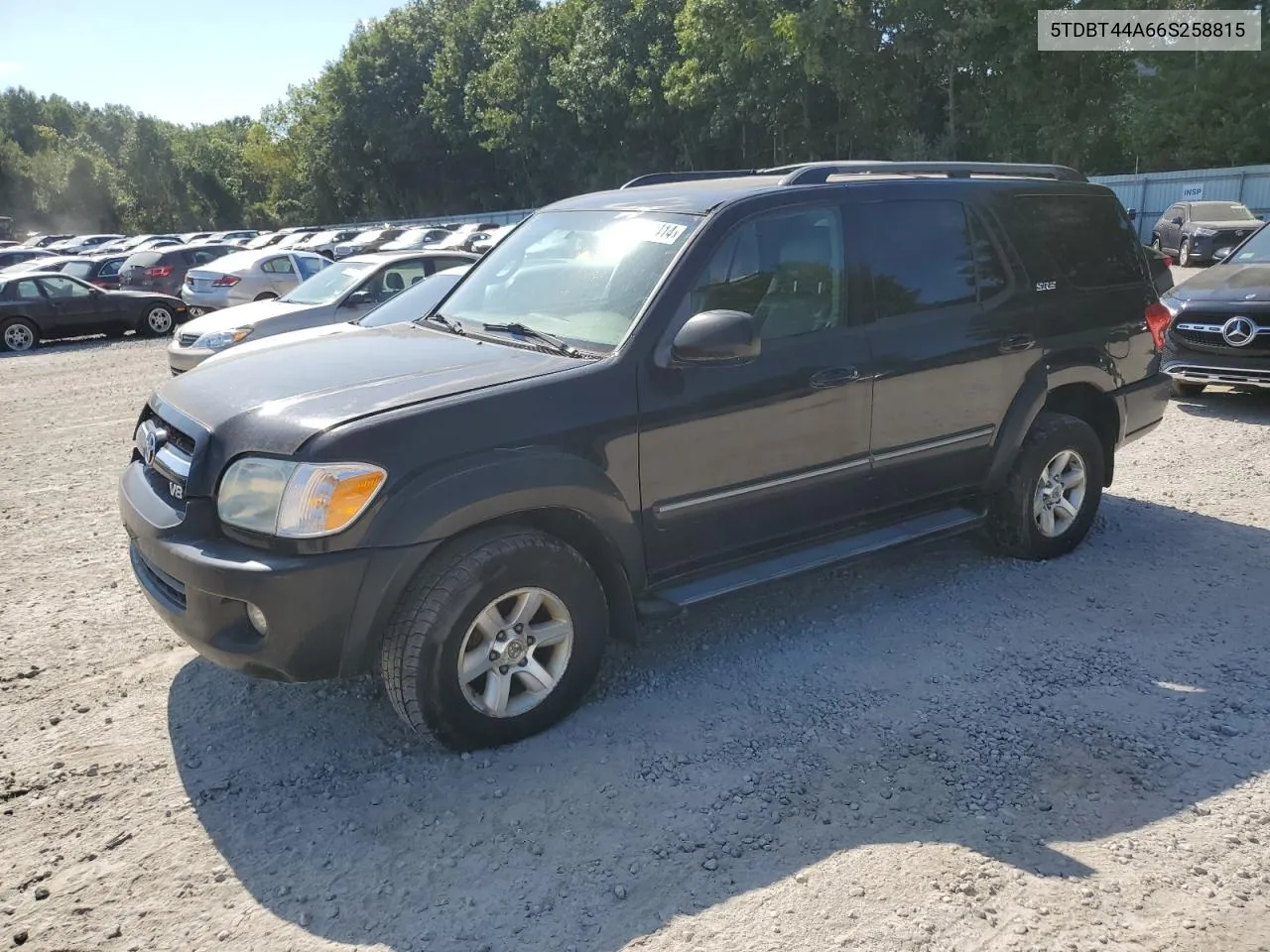 2006 Toyota Sequoia Sr5 VIN: 5TDBT44A66S258815 Lot: 69969414