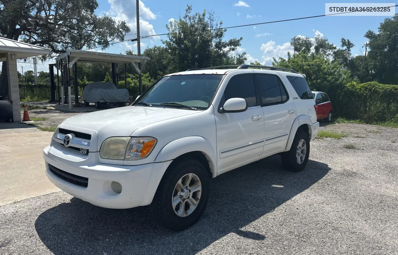 2006 Toyota Sequoia Limited VIN: 5TDBT48A36S263285 Lot: 72406244