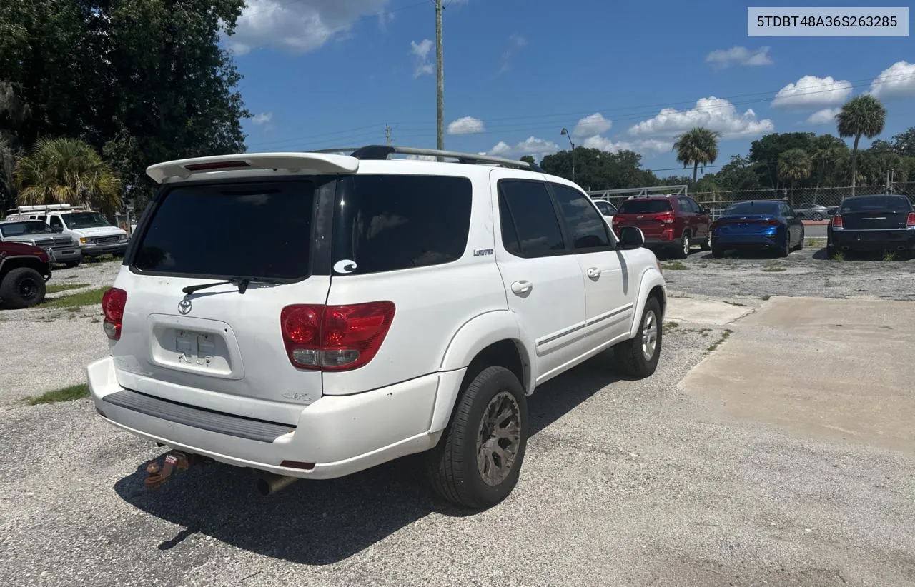 2006 Toyota Sequoia Limited VIN: 5TDBT48A36S263285 Lot: 72406244