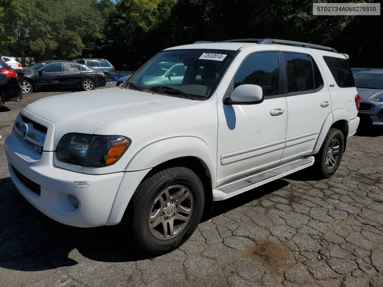 2006 Toyota Sequoia Sr5 VIN: 5TDZT34A06S279510 Lot: 72633614