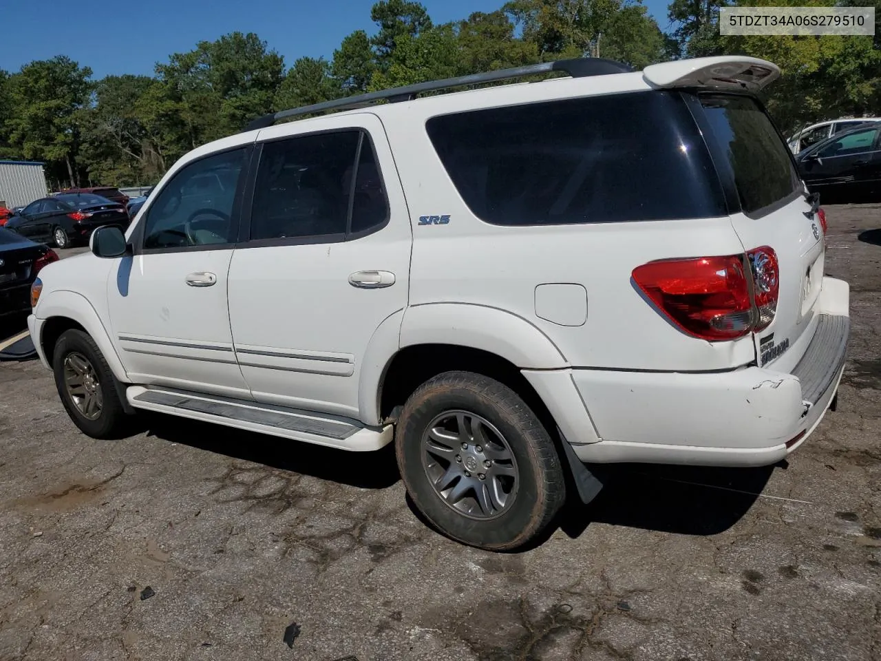 2006 Toyota Sequoia Sr5 VIN: 5TDZT34A06S279510 Lot: 72633614