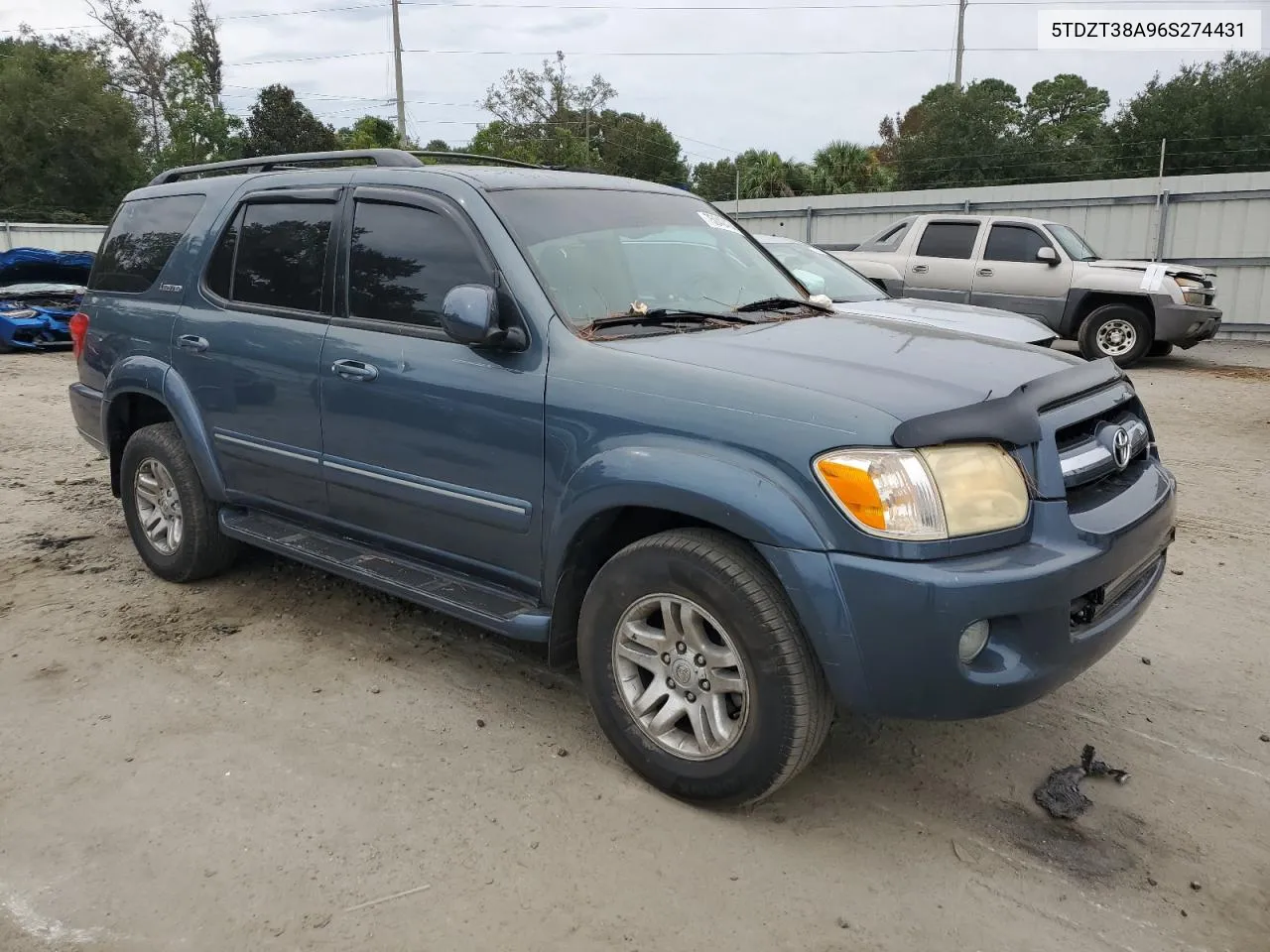 2006 Toyota Sequoia Limited VIN: 5TDZT38A96S274431 Lot: 75042404