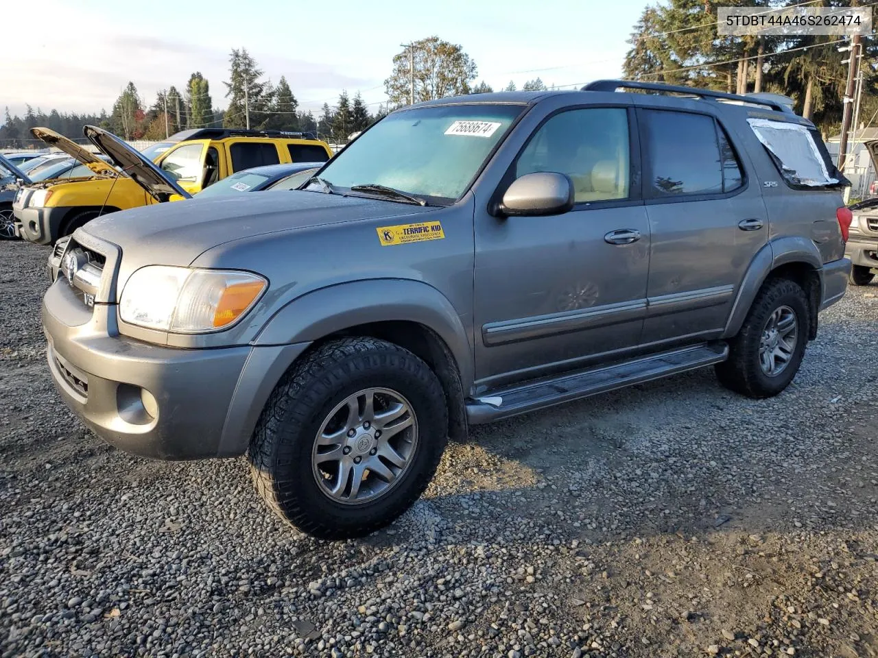 2006 Toyota Sequoia Sr5 VIN: 5TDBT44A46S262474 Lot: 75688674