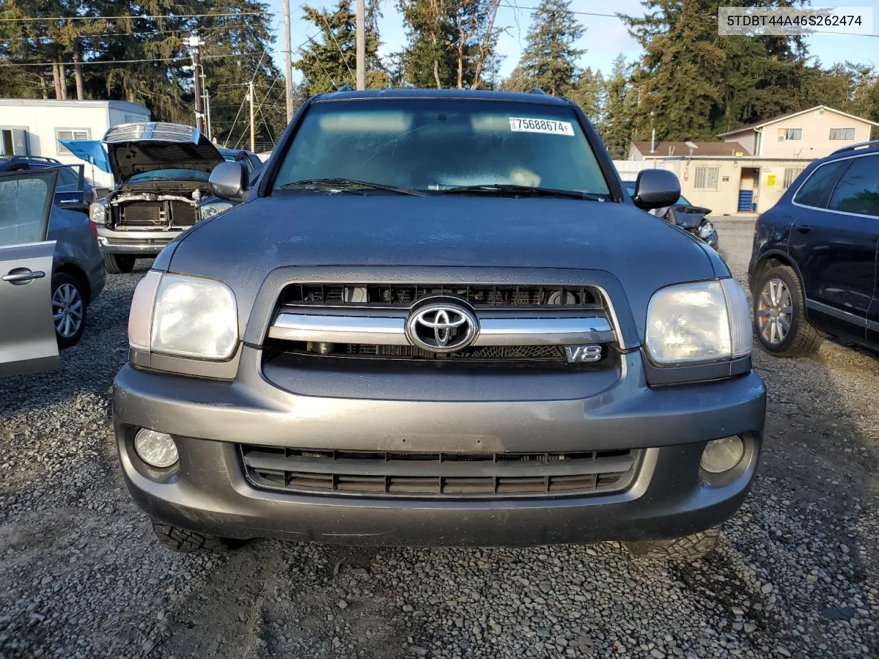 2006 Toyota Sequoia Sr5 VIN: 5TDBT44A46S262474 Lot: 75688674