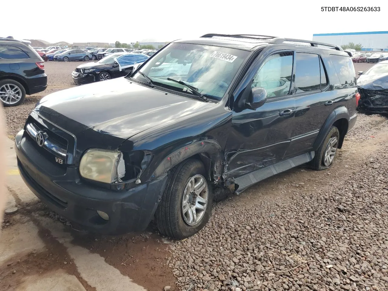 2006 Toyota Sequoia Limited VIN: 5TDBT48A06S263633 Lot: 76619434