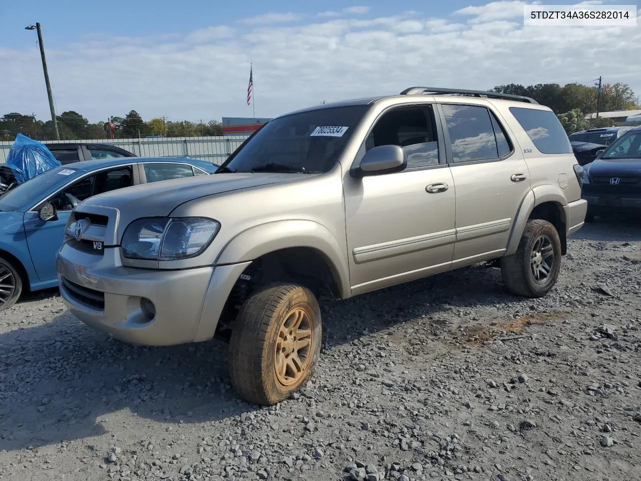 2006 Toyota Sequoia Sr5 VIN: 5TDZT34A36S282014 Lot: 78025534