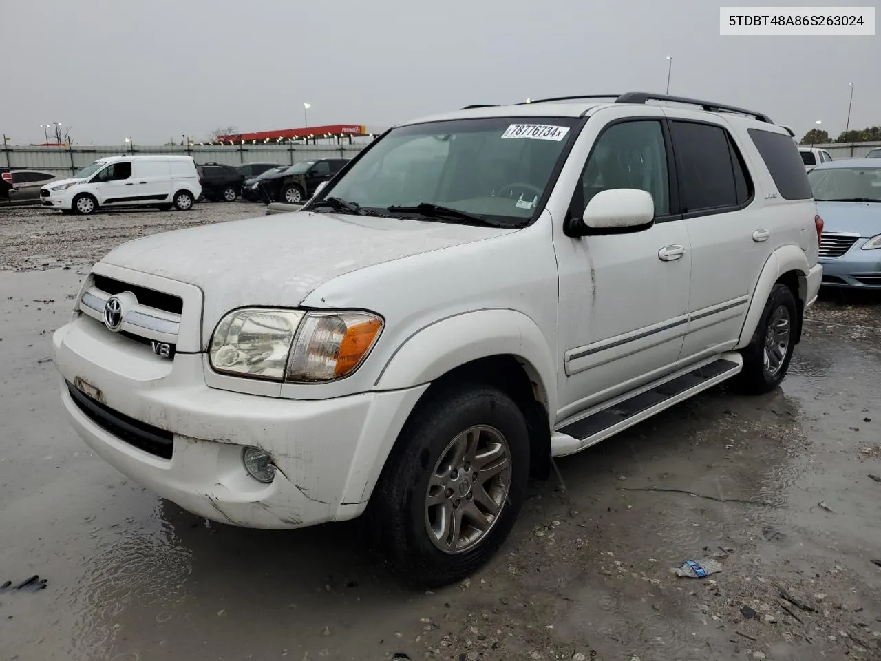 2006 Toyota Sequoia Limited VIN: 5TDBT48A86S263024 Lot: 78776734