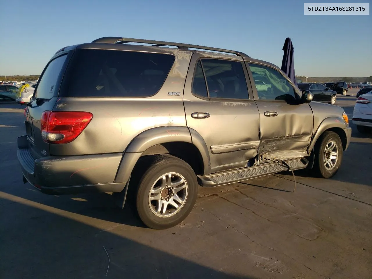 2006 Toyota Sequoia Sr5 VIN: 5TDZT34A16S281315 Lot: 78866994