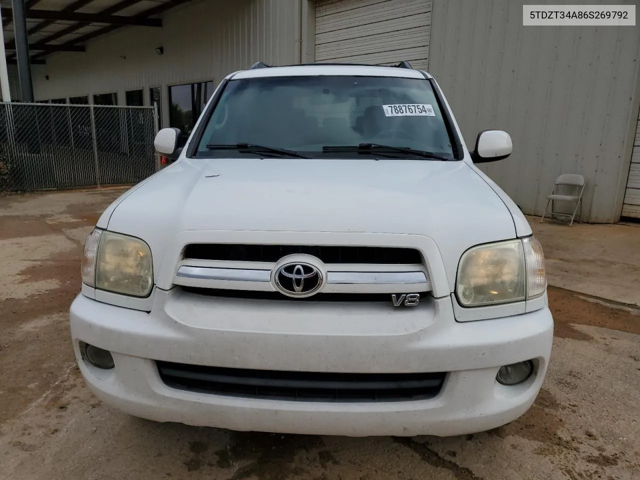 2006 Toyota Sequoia Sr5 VIN: 5TDZT34A86S269792 Lot: 78876754