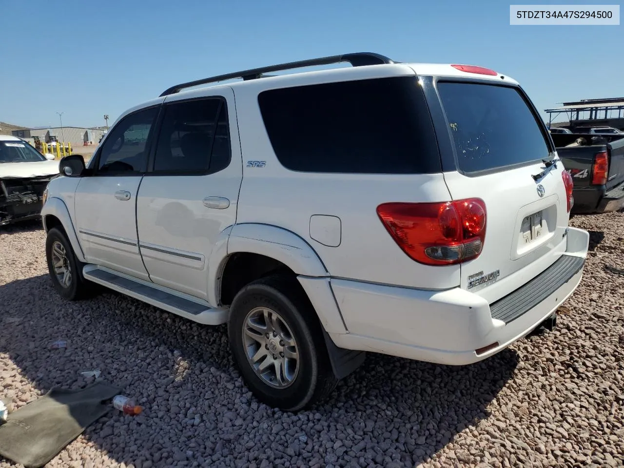 2007 Toyota Sequoia Sr5 VIN: 5TDZT34A47S294500 Lot: 69879704