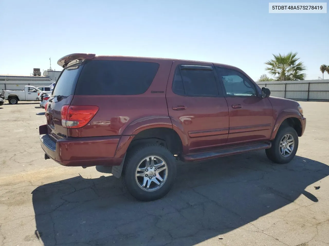 2007 Toyota Sequoia Limited VIN: 5TDBT48A57S278419 Lot: 72081384