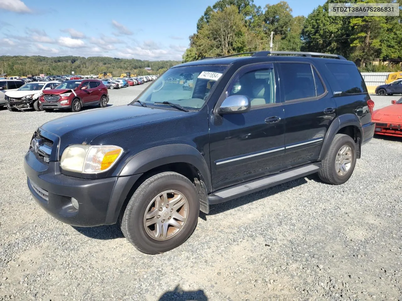 2007 Toyota Sequoia Limited VIN: 5TDZT38A67S286831 Lot: 74211854