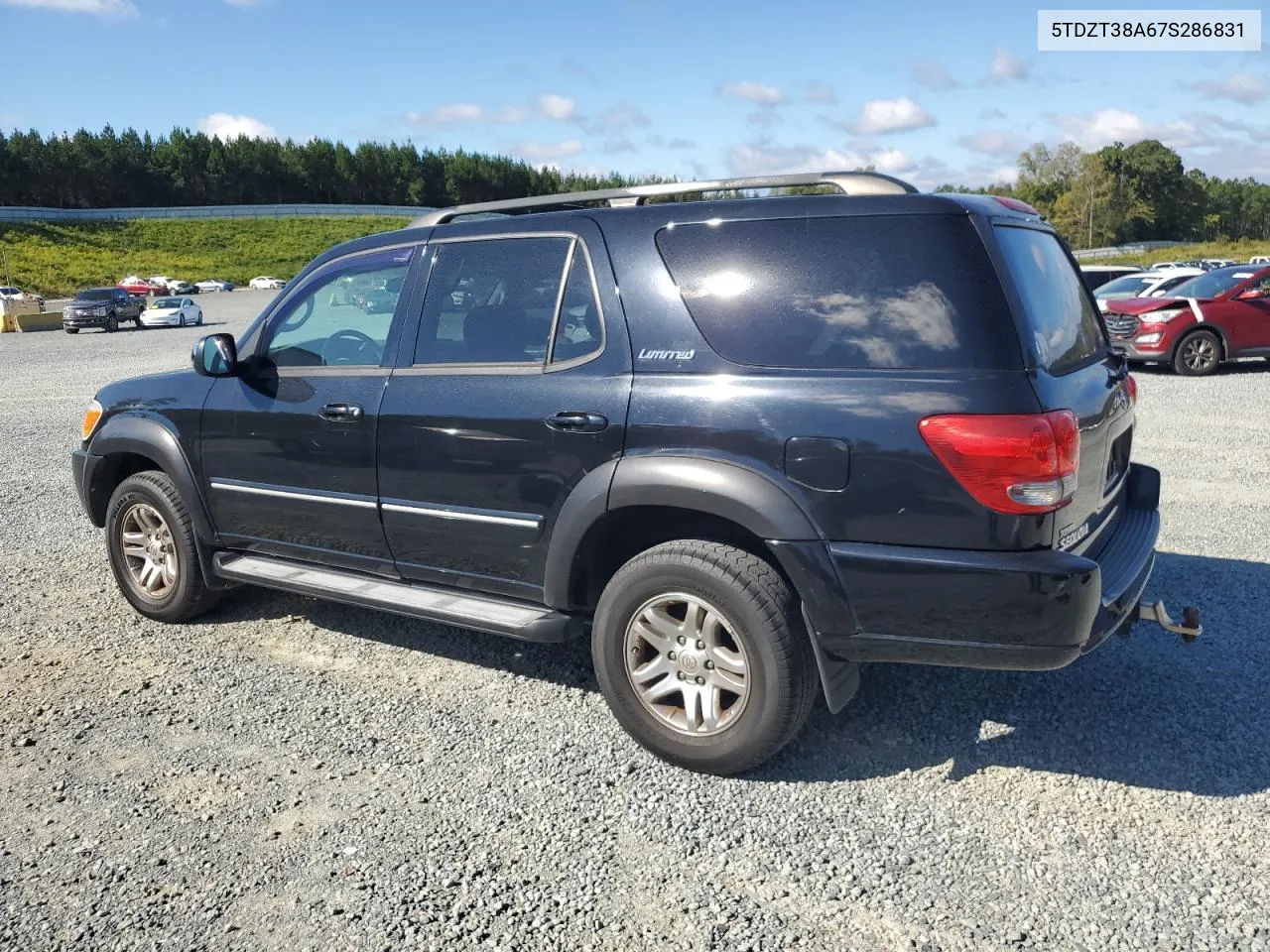 2007 Toyota Sequoia Limited VIN: 5TDZT38A67S286831 Lot: 74211854