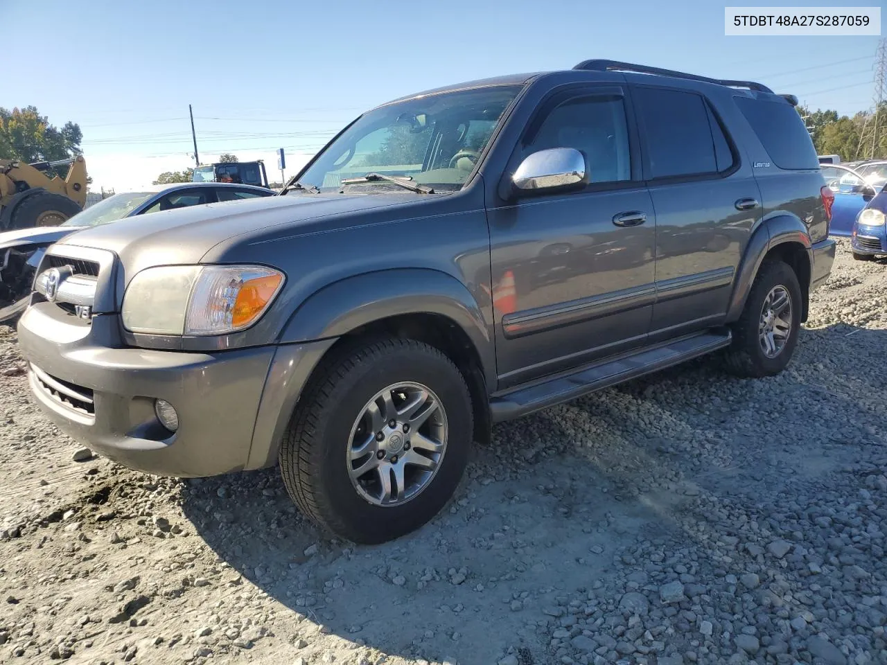 2007 Toyota Sequoia Limited VIN: 5TDBT48A27S287059 Lot: 75023624