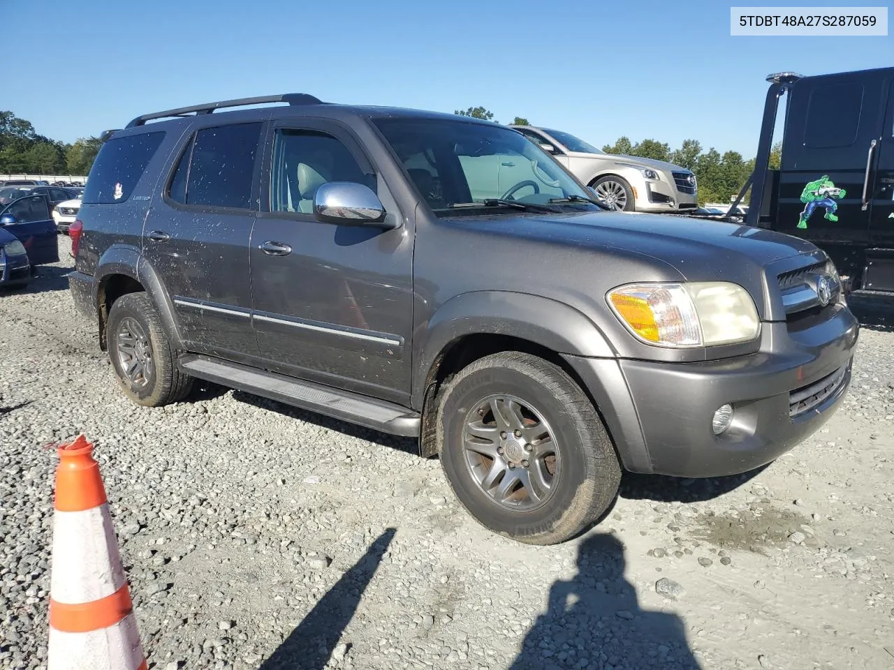 2007 Toyota Sequoia Limited VIN: 5TDBT48A27S287059 Lot: 75023624