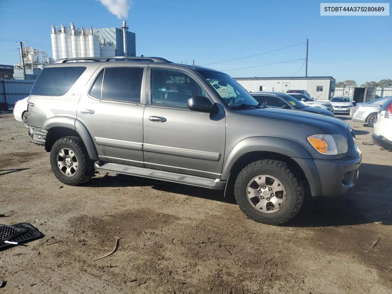 2007 Toyota Sequoia Sr5 VIN: 5TDBT44A37S280689 Lot: 76130354