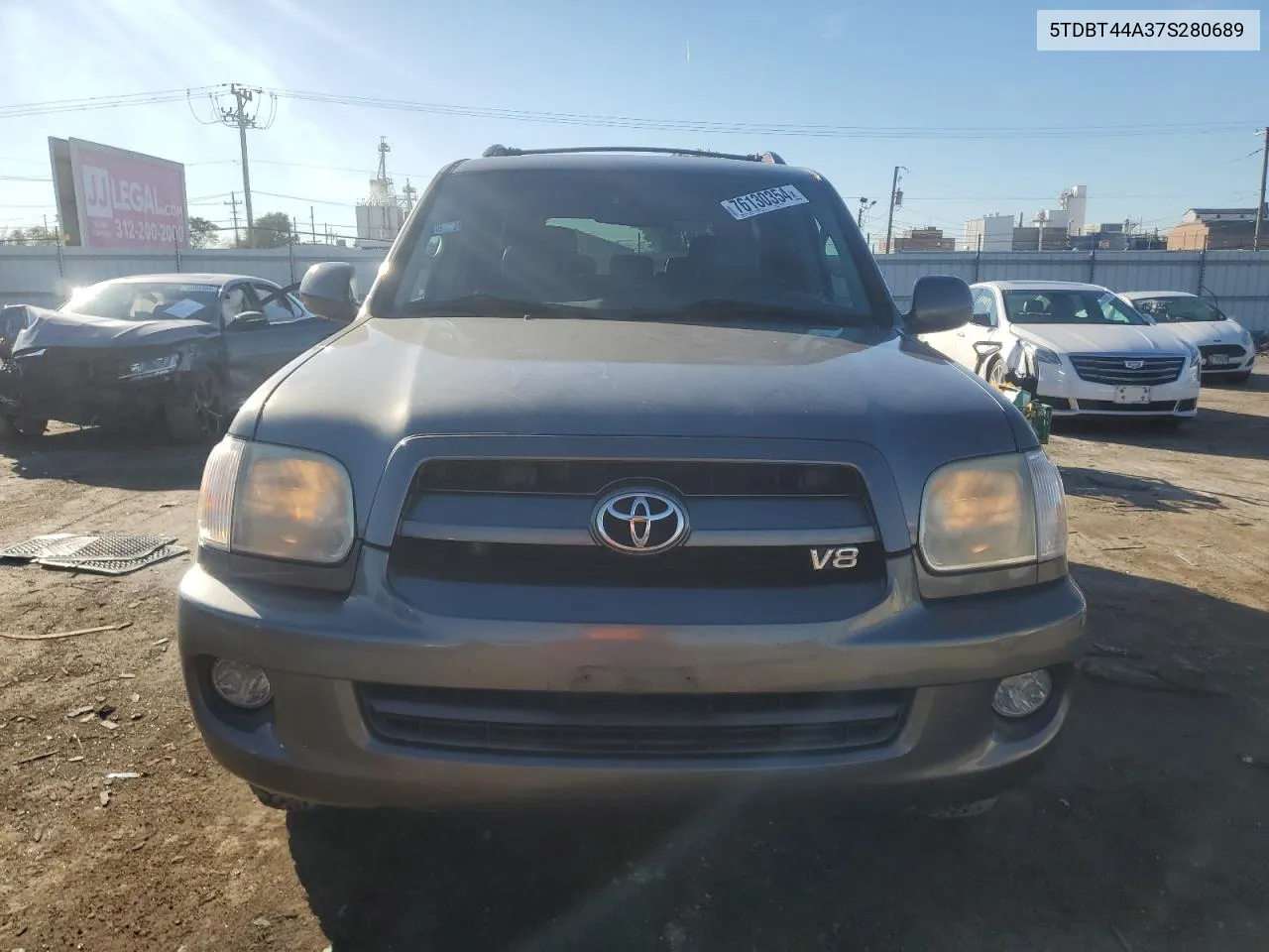 2007 Toyota Sequoia Sr5 VIN: 5TDBT44A37S280689 Lot: 76130354