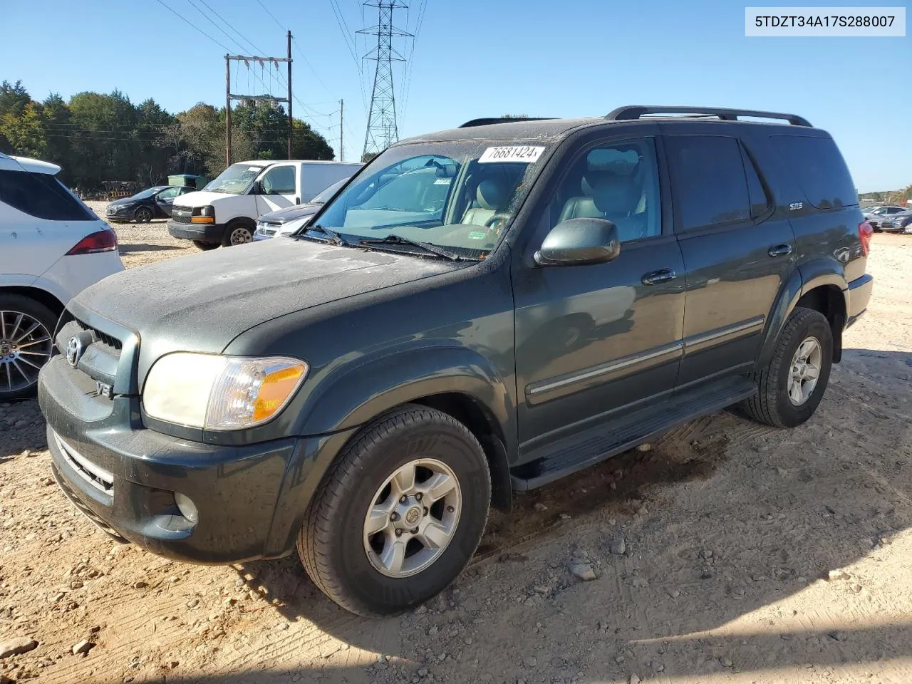 2007 Toyota Sequoia Sr5 VIN: 5TDZT34A17S288007 Lot: 76681424