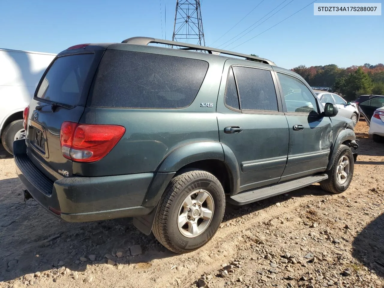 2007 Toyota Sequoia Sr5 VIN: 5TDZT34A17S288007 Lot: 76681424