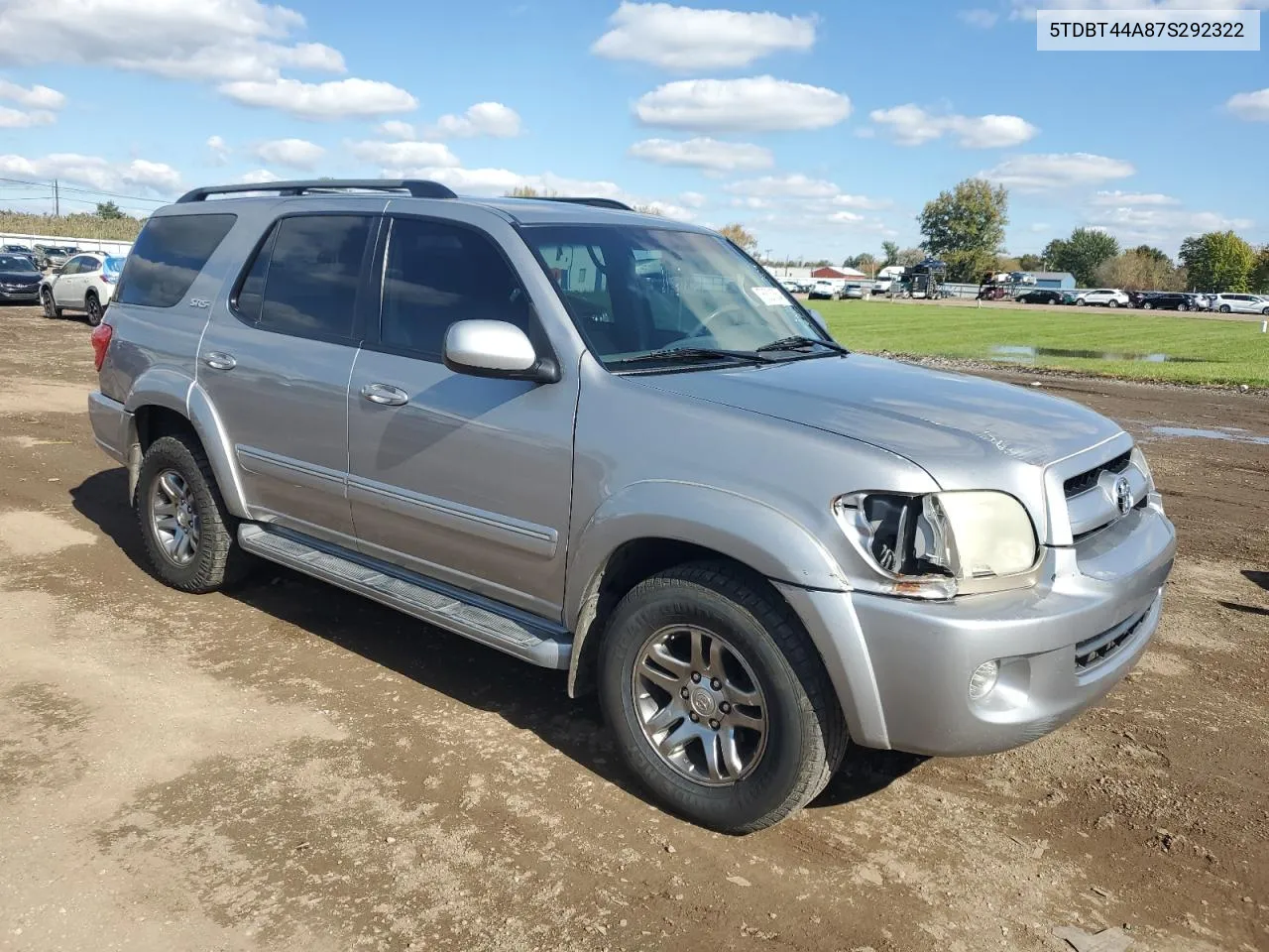 2007 Toyota Sequoia Sr5 VIN: 5TDBT44A87S292322 Lot: 76821364