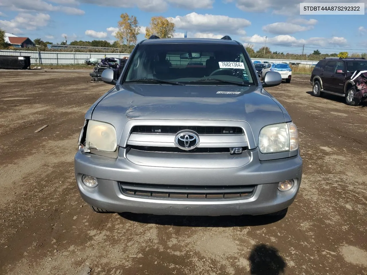 2007 Toyota Sequoia Sr5 VIN: 5TDBT44A87S292322 Lot: 76821364