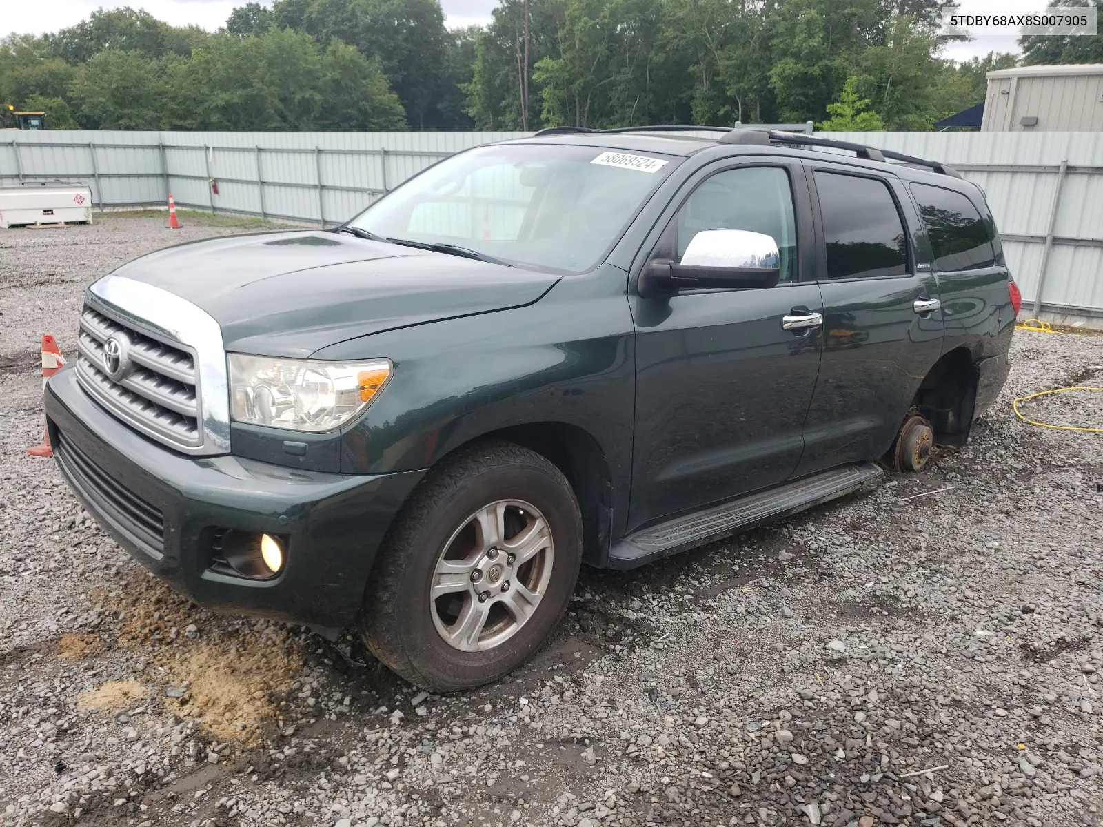 2008 Toyota Sequoia Limited VIN: 5TDBY68AX8S007905 Lot: 58069524