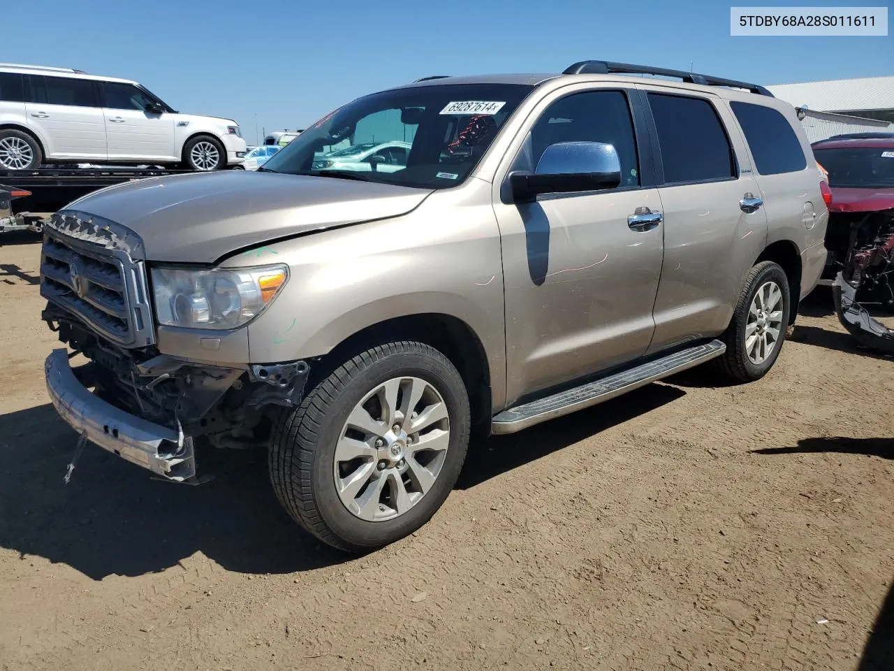 2008 Toyota Sequoia Limited VIN: 5TDBY68A28S011611 Lot: 69287614