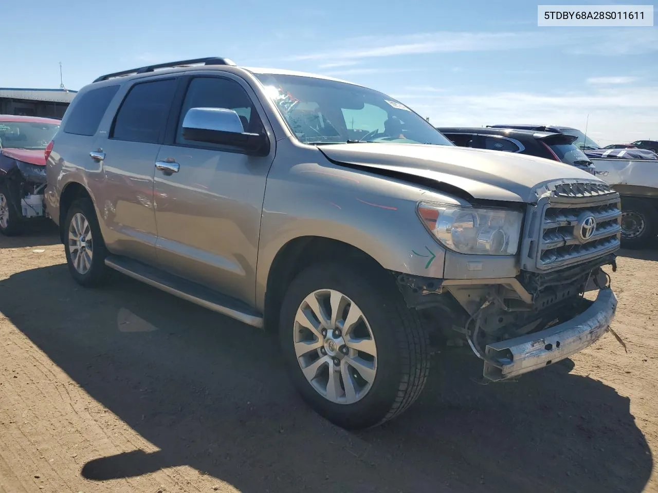 2008 Toyota Sequoia Limited VIN: 5TDBY68A28S011611 Lot: 69287614