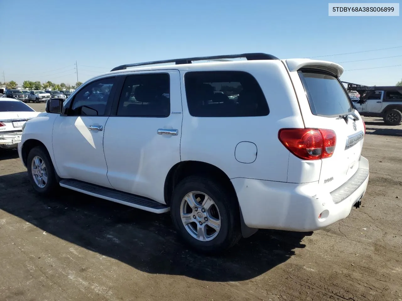 2008 Toyota Sequoia Limited VIN: 5TDBY68A38S006899 Lot: 69957174