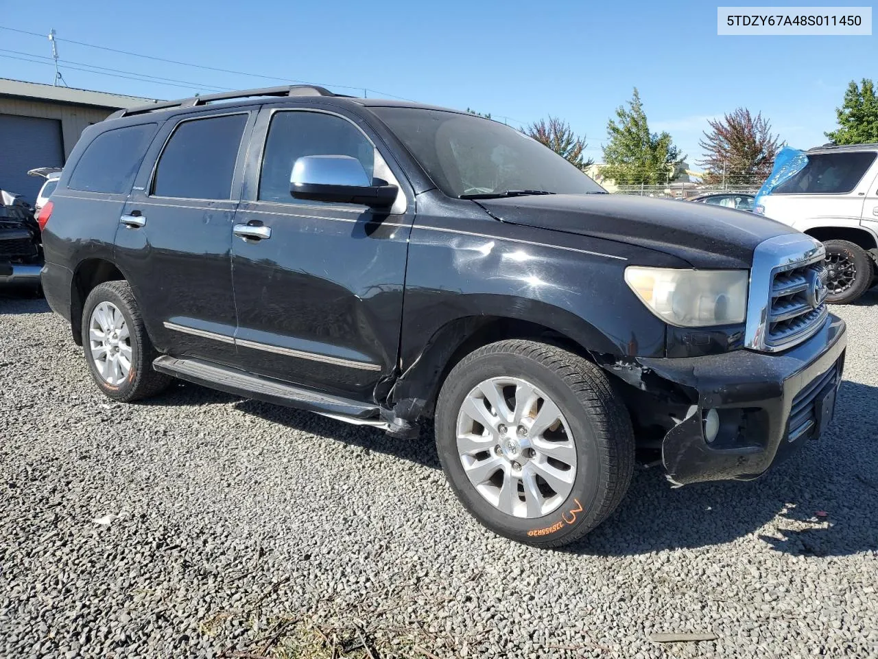 2008 Toyota Sequoia Platinum VIN: 5TDZY67A48S011450 Lot: 70909604