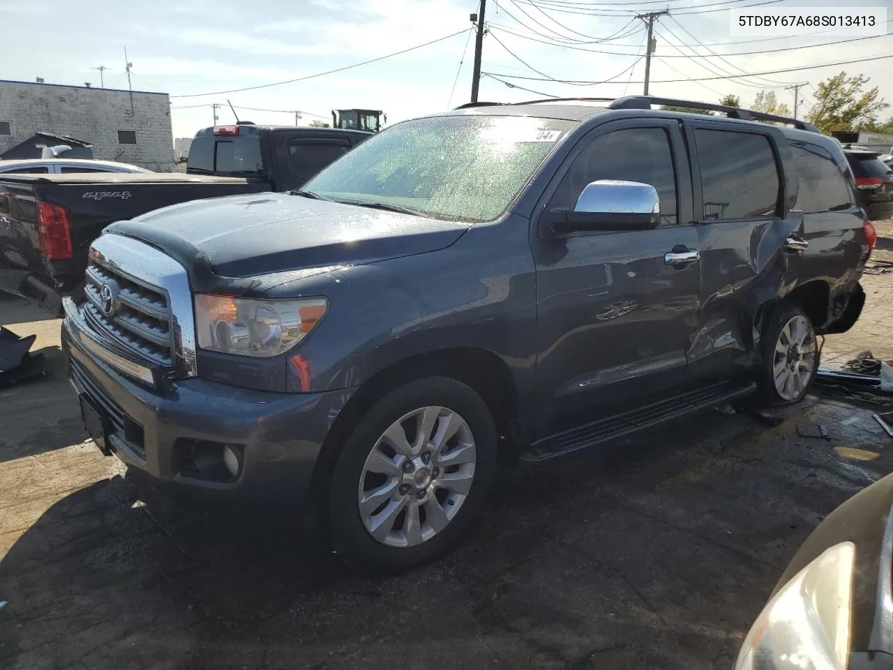 2008 Toyota Sequoia Platinum VIN: 5TDBY67A68S013413 Lot: 71727704