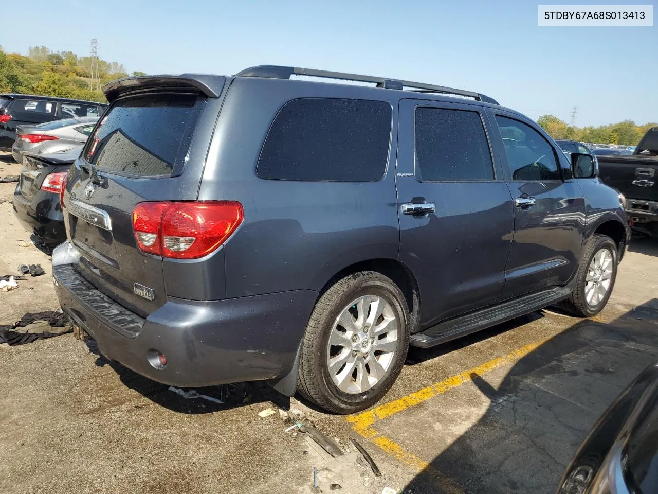 2008 Toyota Sequoia Platinum VIN: 5TDBY67A68S013413 Lot: 71727704